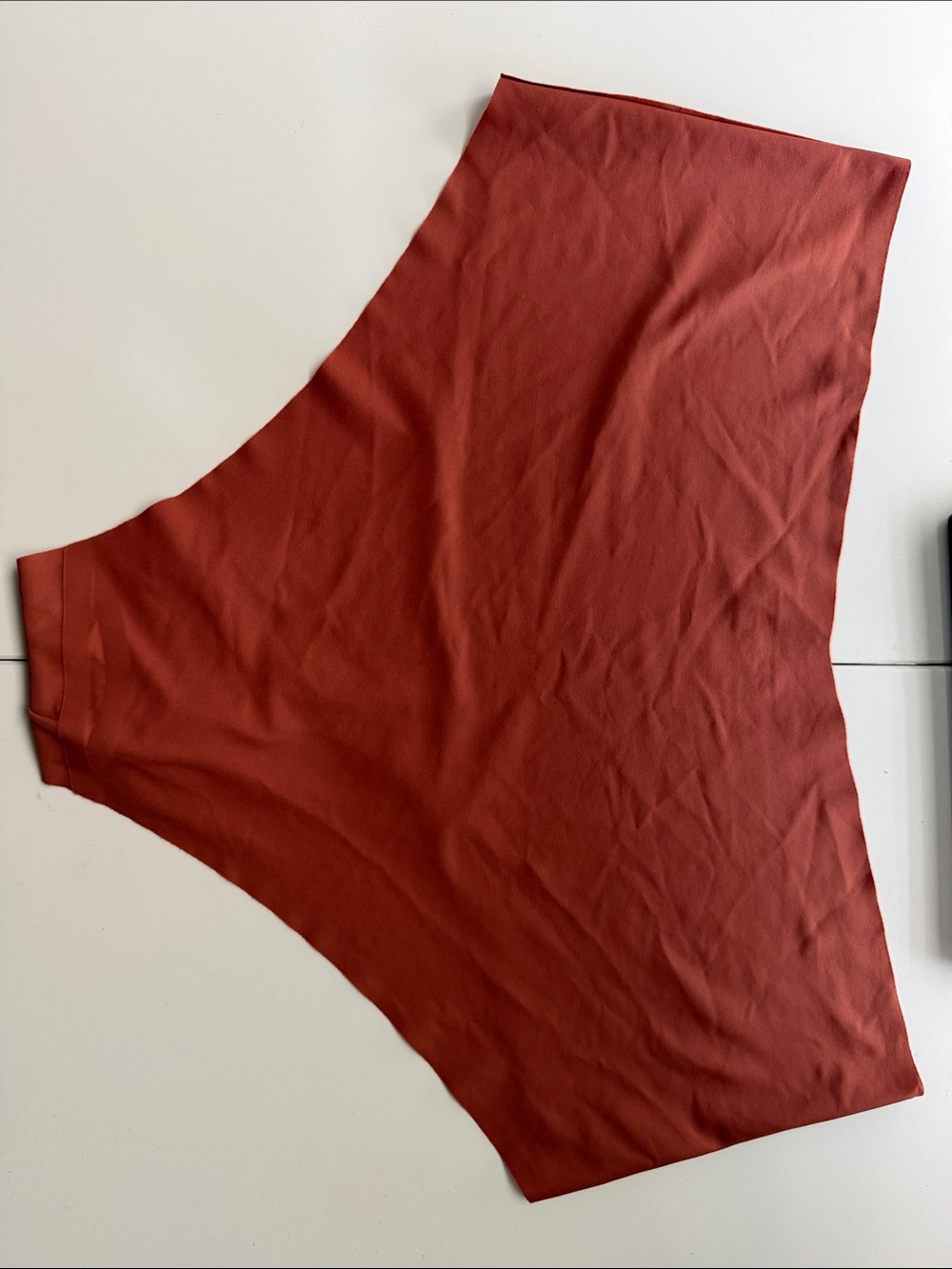 Seamless High-Waist Bikini Bottoms - Rust Red